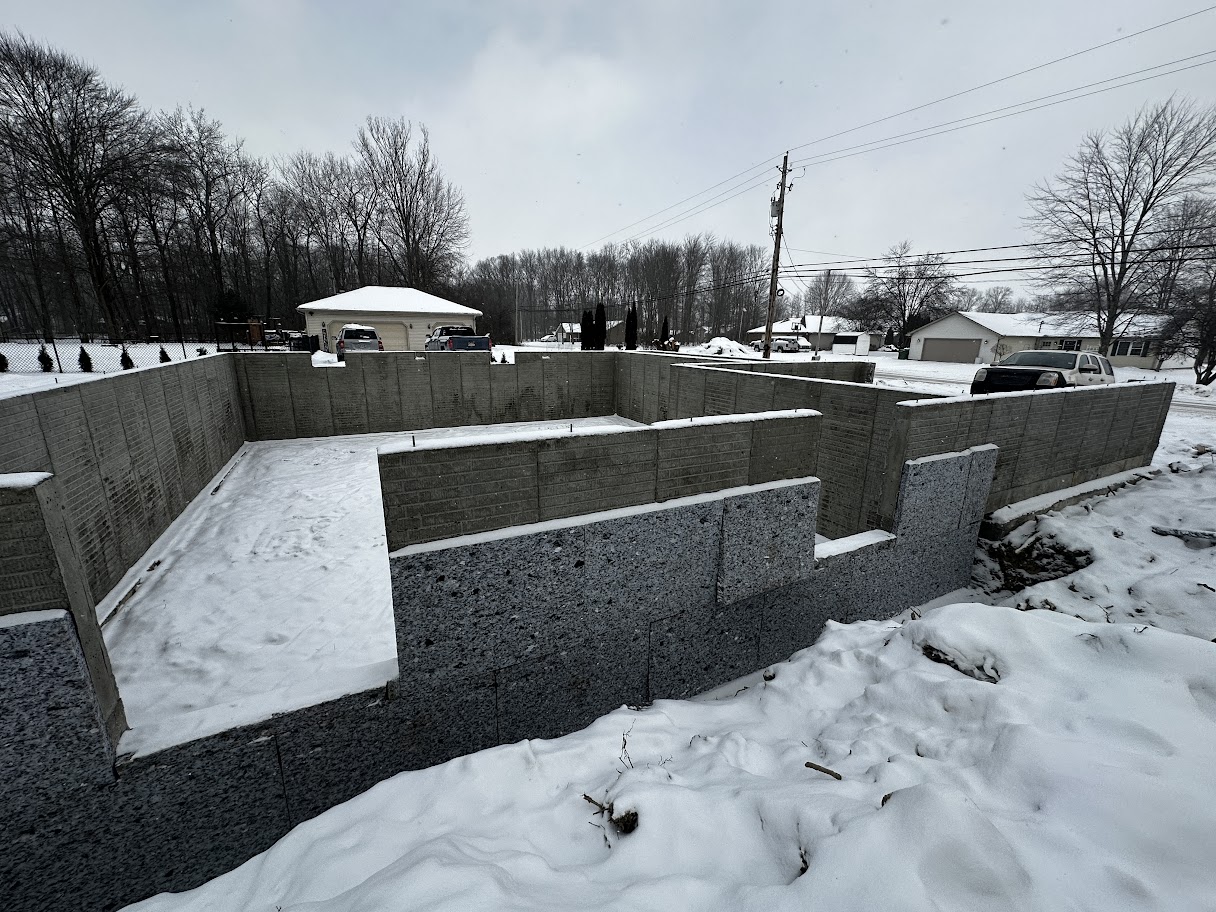 Under construction insulated basement walls, can become a living space